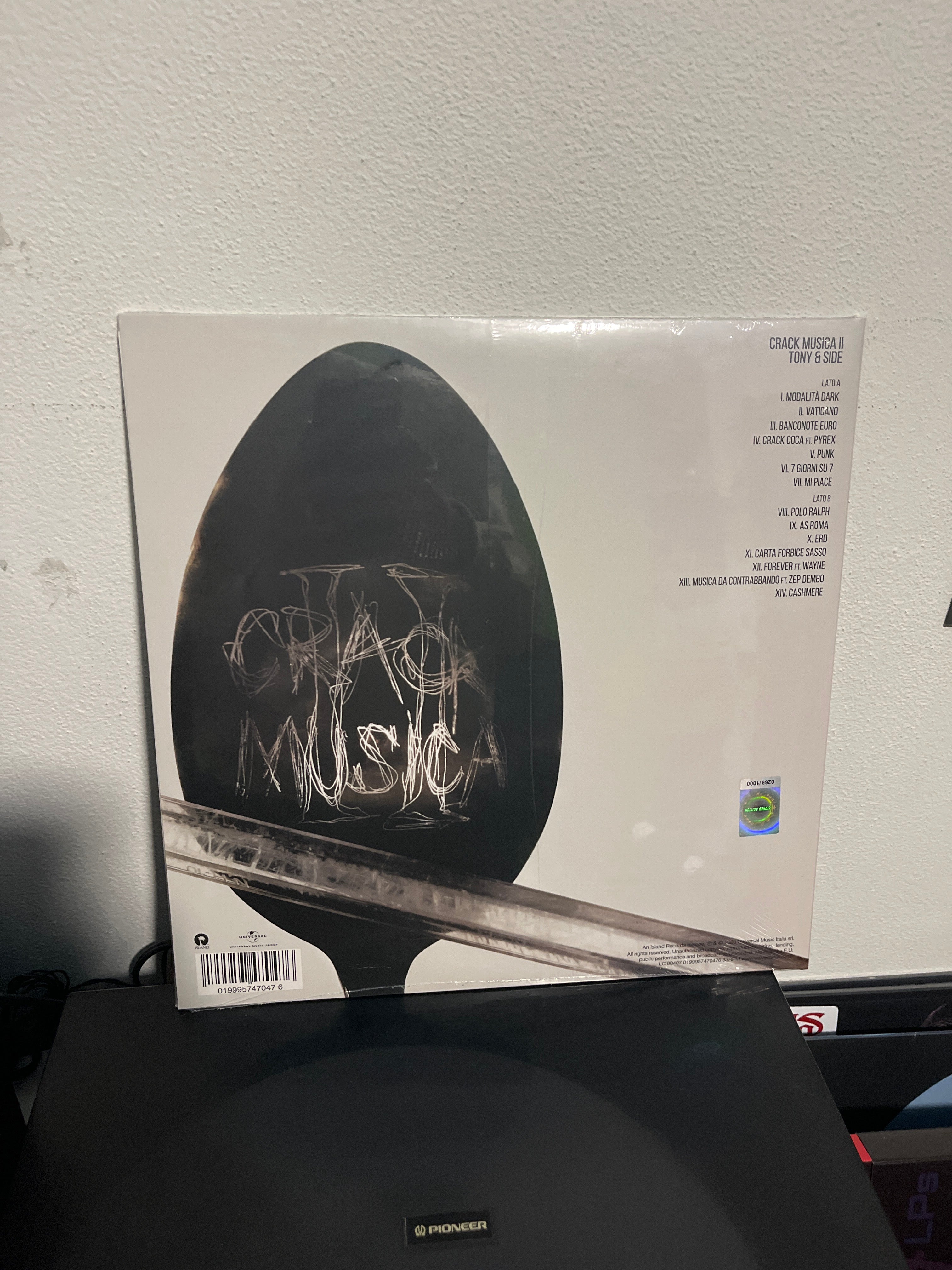Crack musica 2, autografato, cover alternativa (Tony effe e Side baby)