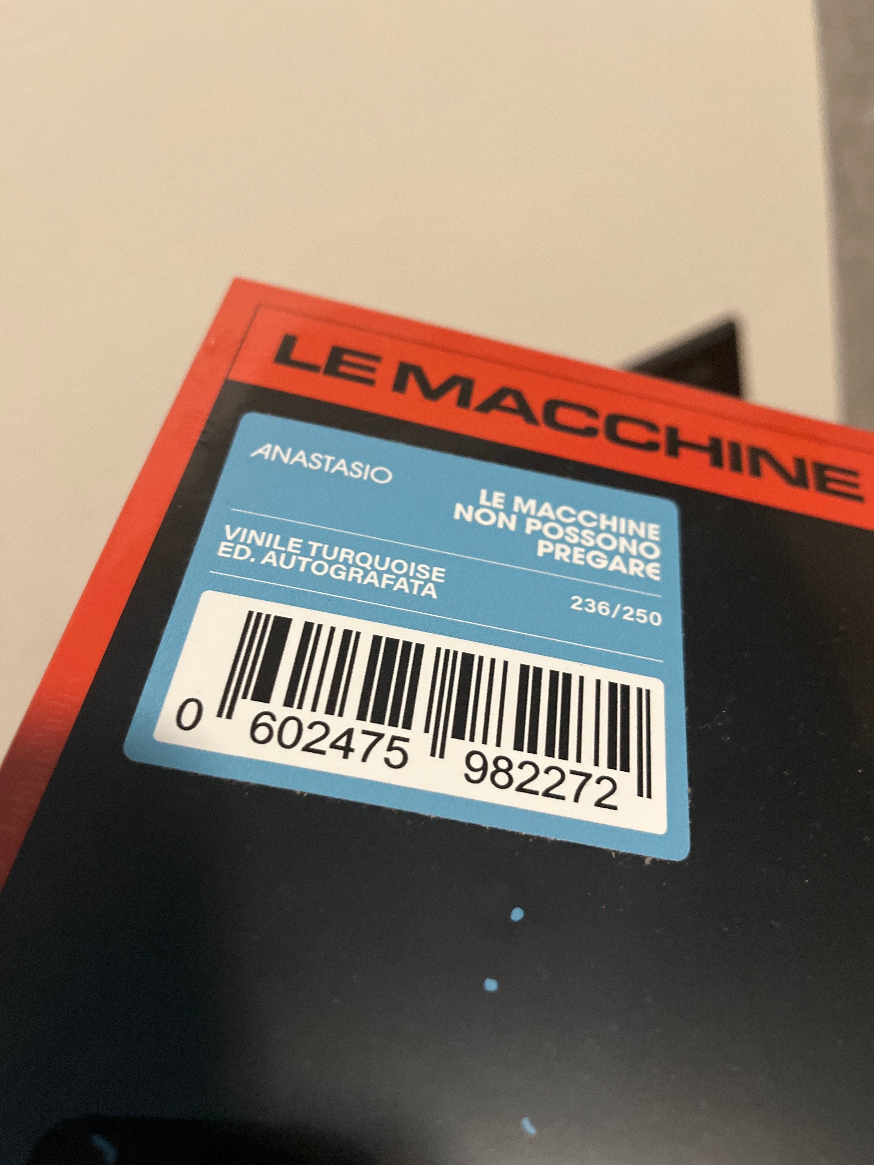 Le macchine non possono pregare, autografato (Anastasio)