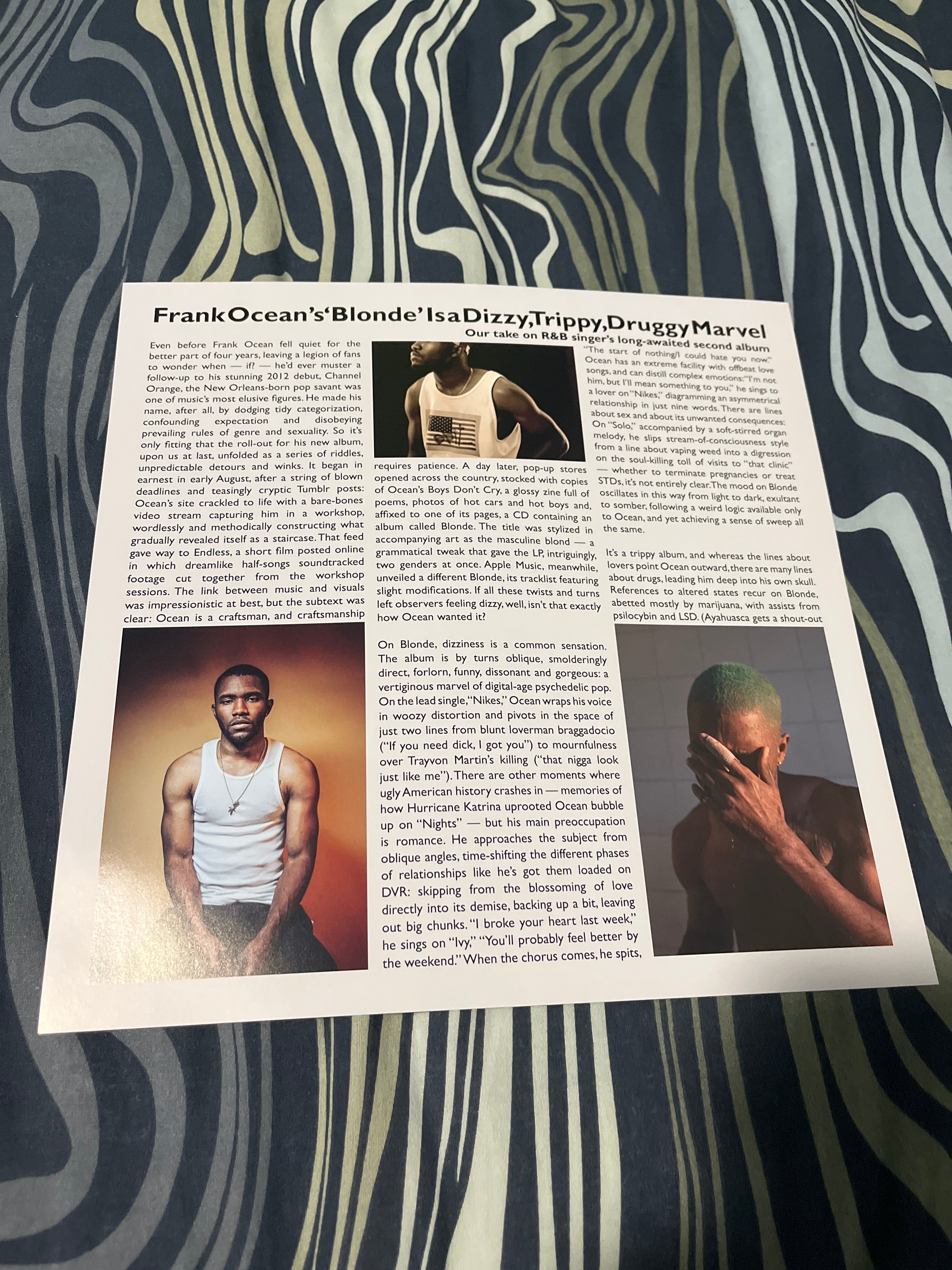 Blonde, vari colori (Frank Ocean)