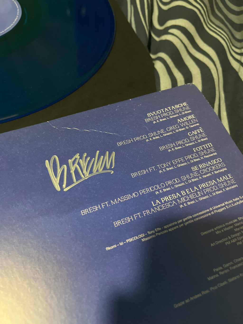 Oro blu, autografato prima stampa (Bresh)