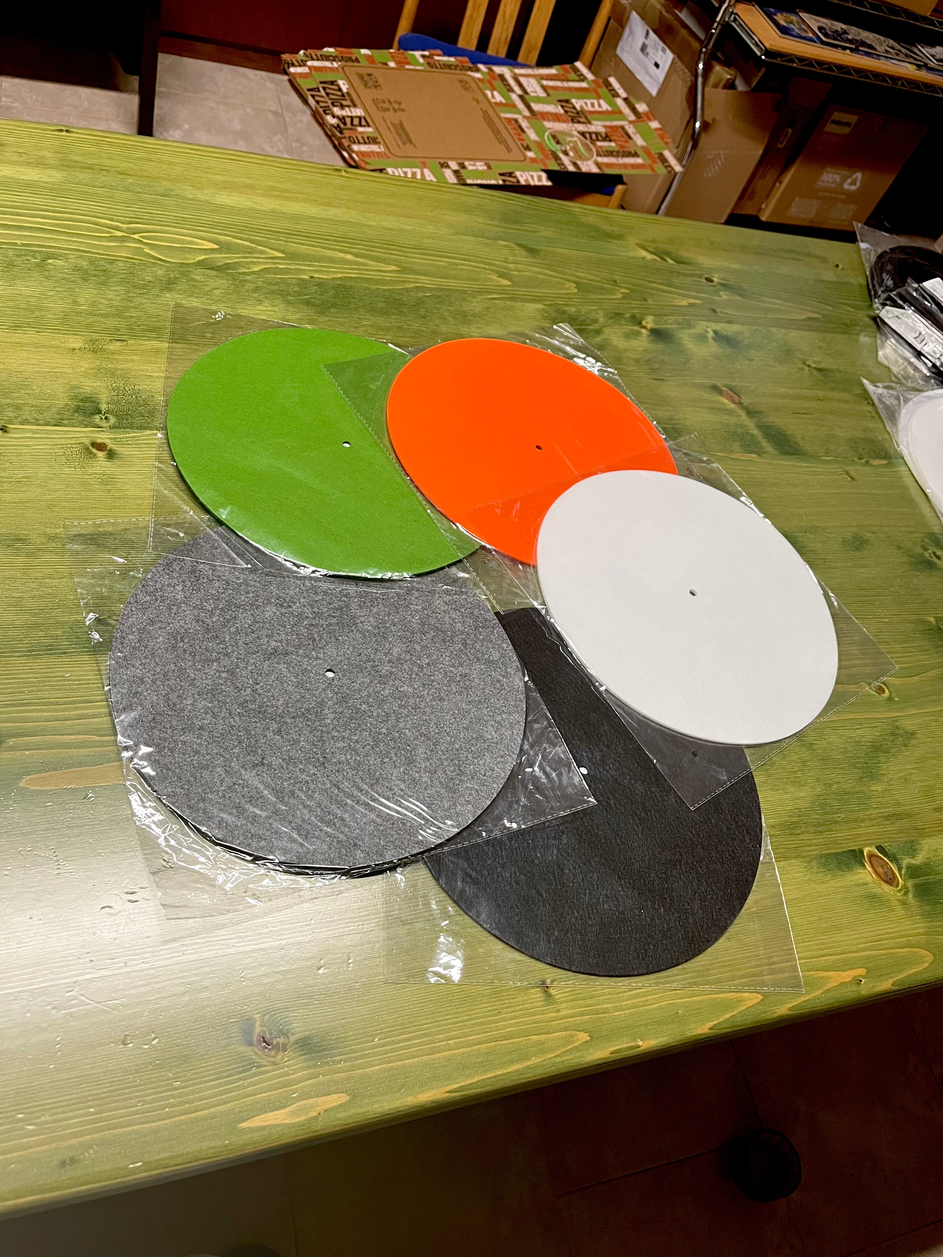 Tappetino in feltro antistatico per giradischi