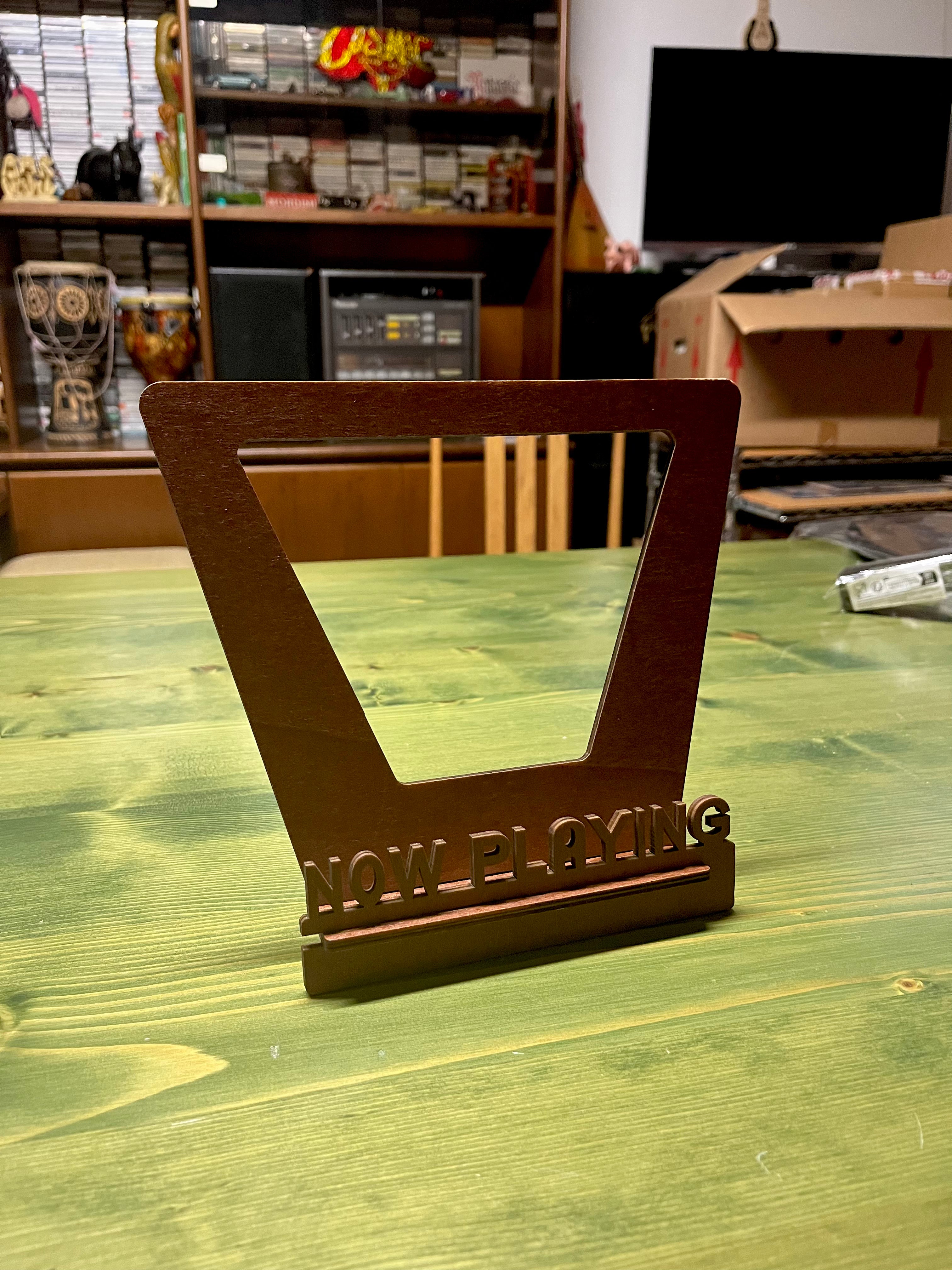 Supporto per vinili in legno