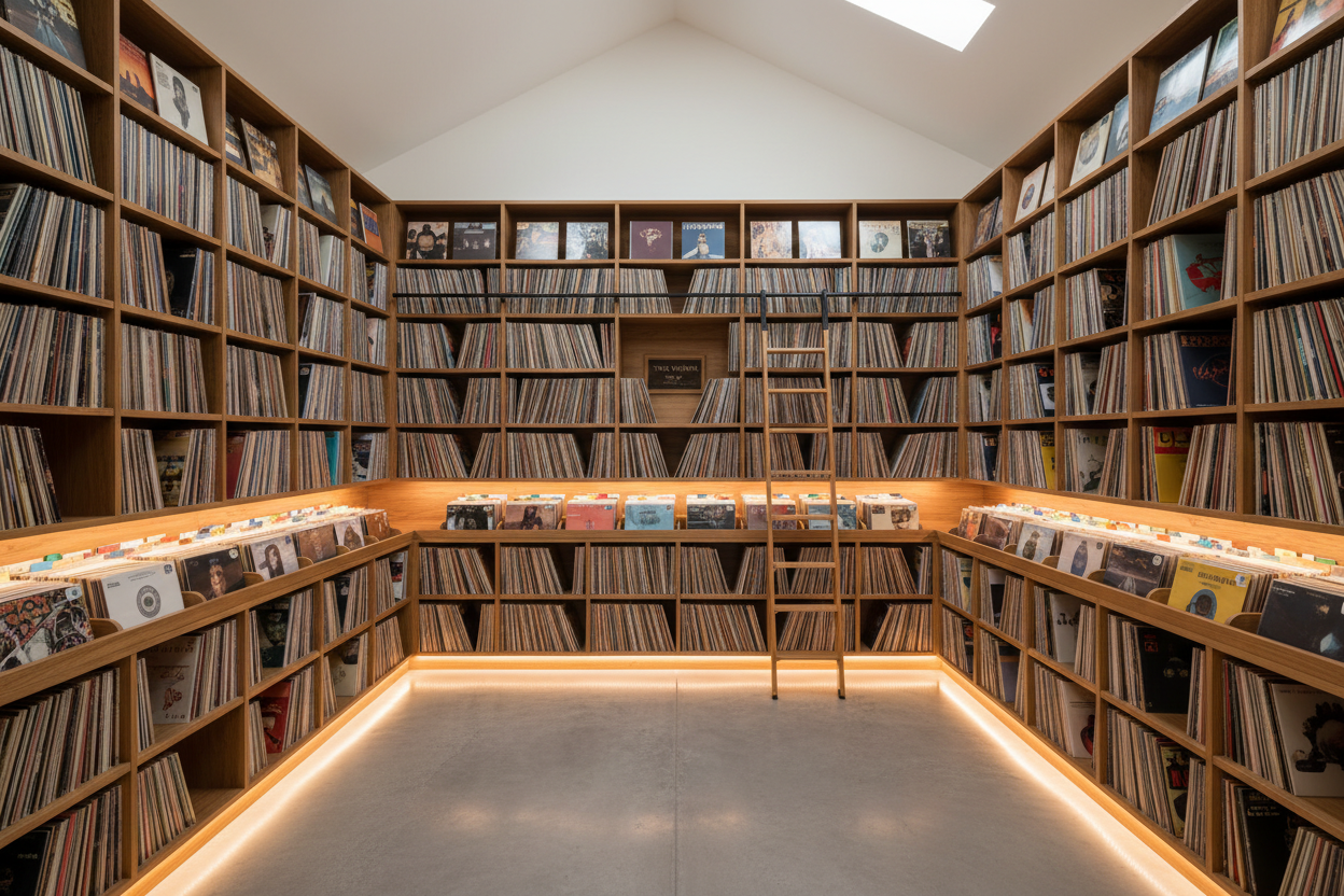 cosa centra un divano e un soggiorno, è solo una stanza piena di vinili